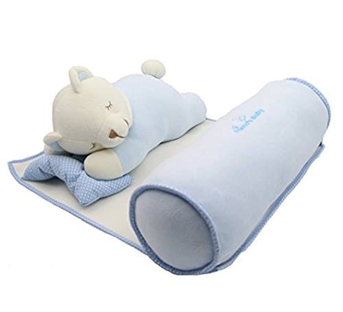 Cartoon Adjustable Head & Neck Support Sooth Anti-Rollover Pillow (Blue)