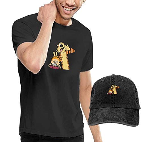 Allan J Beasley Basic Soft Men's T-Shirts with Snapback - Calvin and Hobbes