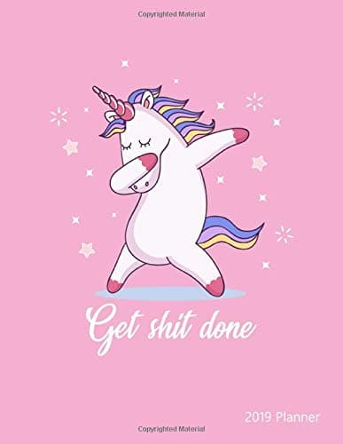 Get Shit Done 2019 Planner: 2019 Organizer has Weekly Views with To-Do Lists, Funny Holidays & Inspirational Quotes as well as 2019 Vision Board to ... and 20+ Ruled Notes Pages (Naughty Planners) Paperback – 23 Aug. 2018