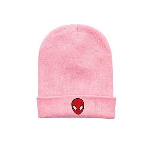 Hero Collection Marvel Spiderman Pink Warm Woolen Cap Authentic One Fit All Embroidered Unisex Multi Color Pink