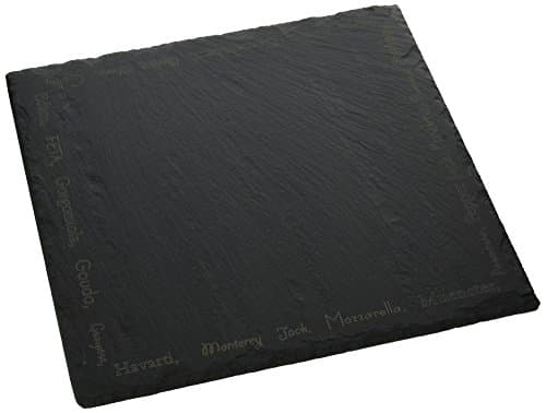 JK Adams Large Rectangle Slate Server Cheese Board, 12-Inch Square