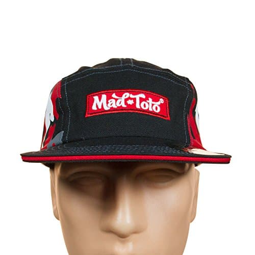Mad Toto 5 Panel Flat Brim Hat (Red Camo)