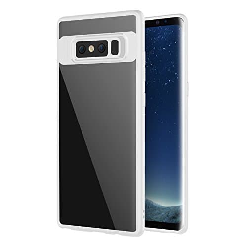 Samsung Galaxy Note 8 Case, Pretid Ultra Thin Shock Resistant With Double Layer Perfect Fit Protective Case Cover for Galaxy Note 8 (White)