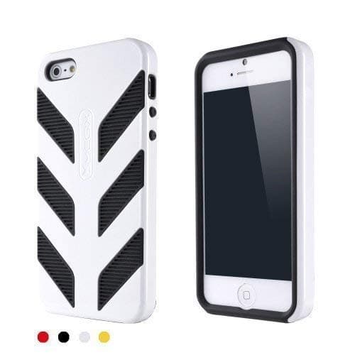 Megix "Alien Armor" iPhone 5 / 5S / SE case with Free Screen Protector Dual Layer Protection 2 Piece- Inner Soft Silicone Gel with Black Outer Hard Armor Case