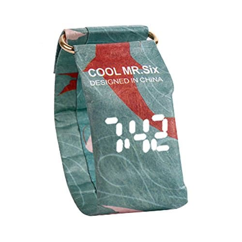 New Design Paper Watch,123Loop Creative Cool Paper Watch LED Waterproof Clock Tyvek Paper Strap Digital Watches (I)
