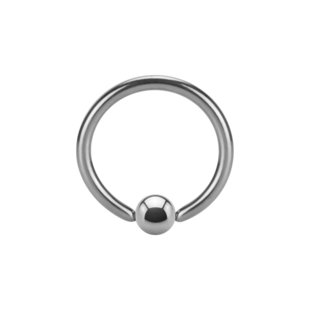 eeddoo® Titanium BCR Ball Closure Ring silver I 102 sizes I Piercing-Ring for Septum, Nose, Nipple, Ear, Helix, Tragus