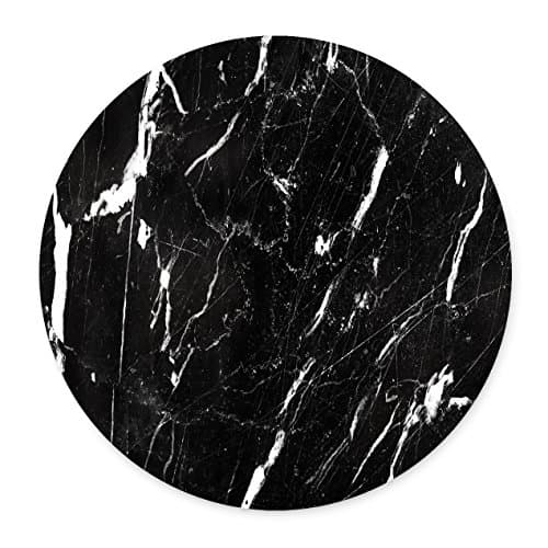 Black Marble Customized Non Slip Rubber Round Mouse pad