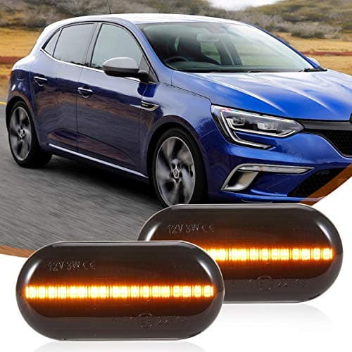 DokFin Flowing Side Marker Lights Dynamic Side Repeater Panel Signal Light Lamp for Renault Clio 1 2 Traffic Kangoo Laguna Megane