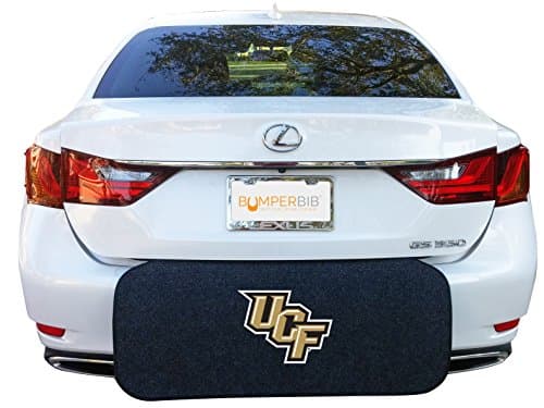 Rear Bumper Protector (Black) | Bumper Guard, and Tailgate Trunk Floor Mat | Prevent Scratches While Unloading and Loading | Easily Folds Away (Collegiate UCF-University of Central Florida Knights)