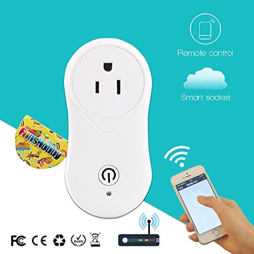 Smart Wifi Socket Plug APP Remotely Control for Household Appliances,Turn ON/OFF Electronics From Anywhere Anytime Works with Amazon Echo Alexa White