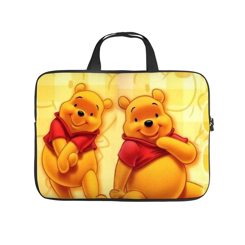Winnie The Pooh Laptop Bag Protective Case Tote Notebook Computer Pocket Case Carrying Zipper Bag 10-17 Inch