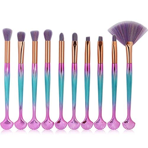 6-10Pcs Makeup Brushes Set Eye Shadow Brow Lip Concealer Fan Beauty Cosmetic Eyes Face Shell Make Up Brush Tool Kit 5488-6