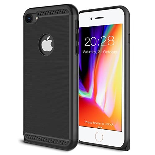 iPhone 7 Case, iPhone 8 Case, Typesee Premium Hybrid Anti-Scratch Protective Resistant Dual Layer Rugged Cover for Apple iPhone 7/iPhone 8 (Black)