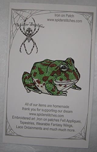 Green Pacman Horned Frog Iron on Patch