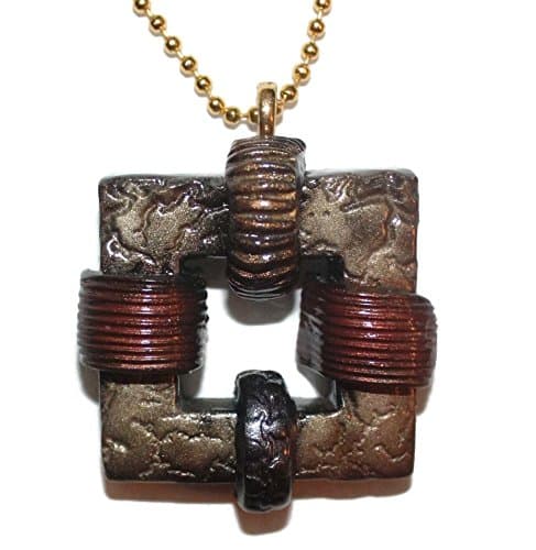 Handcrafted Unique Polymer Clay Pendant with Necklace