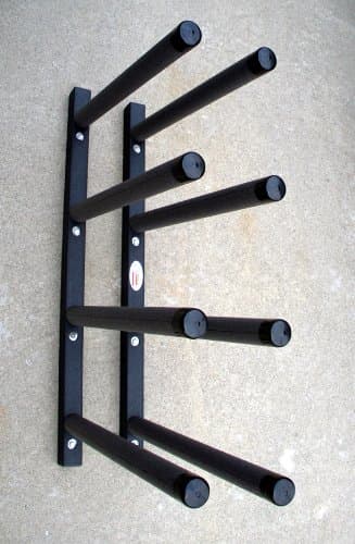Surfdogz - 4 Surfboard, Steel Peg / Poly Base Wall Rack Set