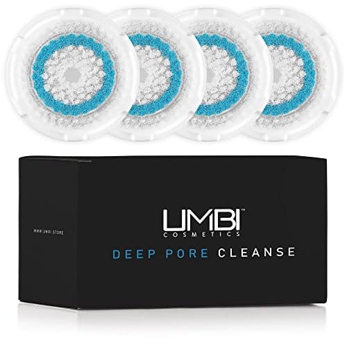 4-Pack Deep Pore Cleanse Brush Head Replacement for Facial Cleanser | Compatible with Mia, Mia2, Mia3 (Aria), Mia Fit, Alpha Fit, Smart Profile, PLUS, PRO