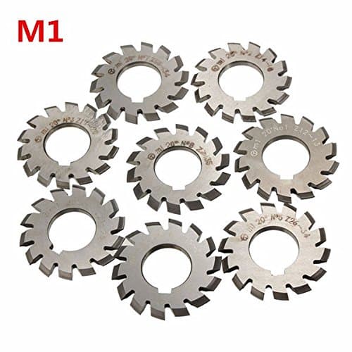 Module 1 PA20 Bore 22mm #1-8 HSS Involute Gear Milling Cutter (Random: Size)