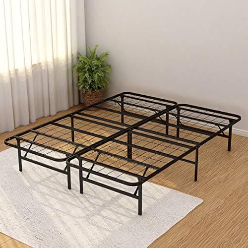 JURMERRY Metal Platform Bed Frame Queen Black