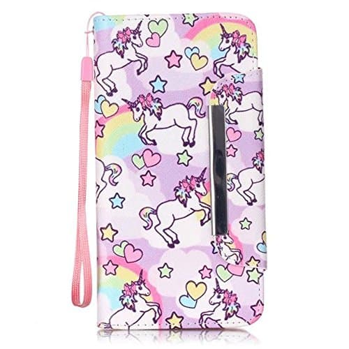 Galaxy Note 5 Case,New Full Protection Magnetic Flip folding Stand Leather Wallet Case TPU Internal Cover for Samsung Galaxy Note 5 Pony Unicorn Horse