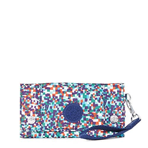 Kipling Women's Peyton Printed Wristlet Wallet One Size Cn Web Confetti Dream Blu