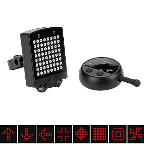Wireless Remote Control Turn Signals, Bright 64 LED Safety Warning Light USB Rechargeable Bike Tail Light for Moutain Bike,BMX Bike,Road Bicycle and Hybrid Bike