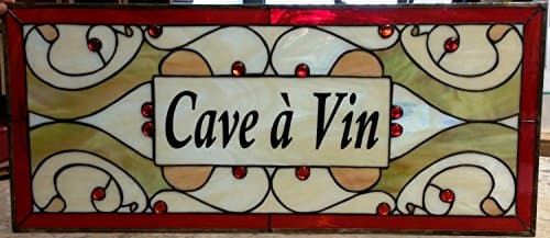 Stained Glass Panel - "Cave a Vin" (P-54)