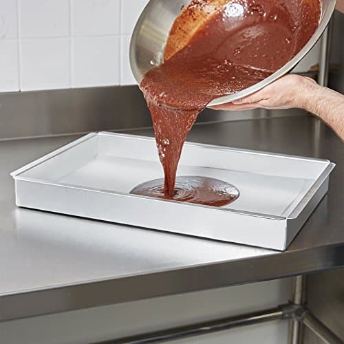 Ateco 12180 18" x 12" x 2" Aluminum Rectangular Straight-Sided Cake Pan (August Thomsen)