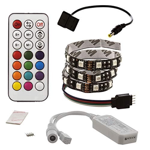 Lilware RGB Color Changing LED Light Strips for Mid Tower Computer Cases – Multifunctional 21 Key RF Remote Controller & Smart Phone WIFI Control (50CM WIFI)
