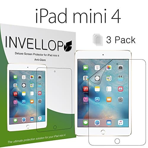 iPad mini 4 screen protector, INVELLOP iPad mini 4 Anti-Glare & Anti-Fingerprint (Matte) 3-pack Screen Protectors