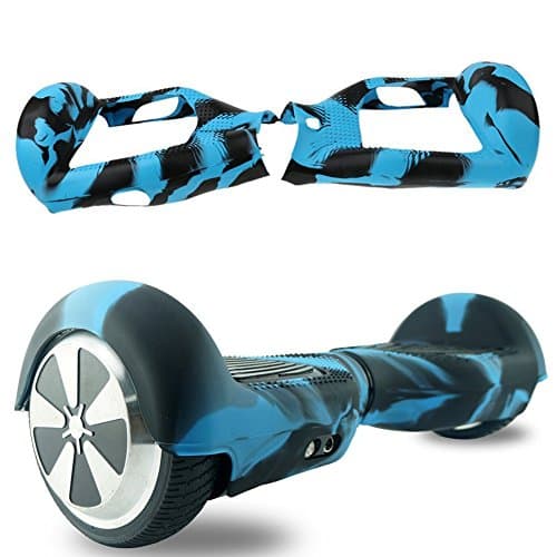 6.5inch Hoverboard Cover Silicone Scratch Cover Case For 2 Wheels Self Balancing Scooter Protector (Blue & Black)