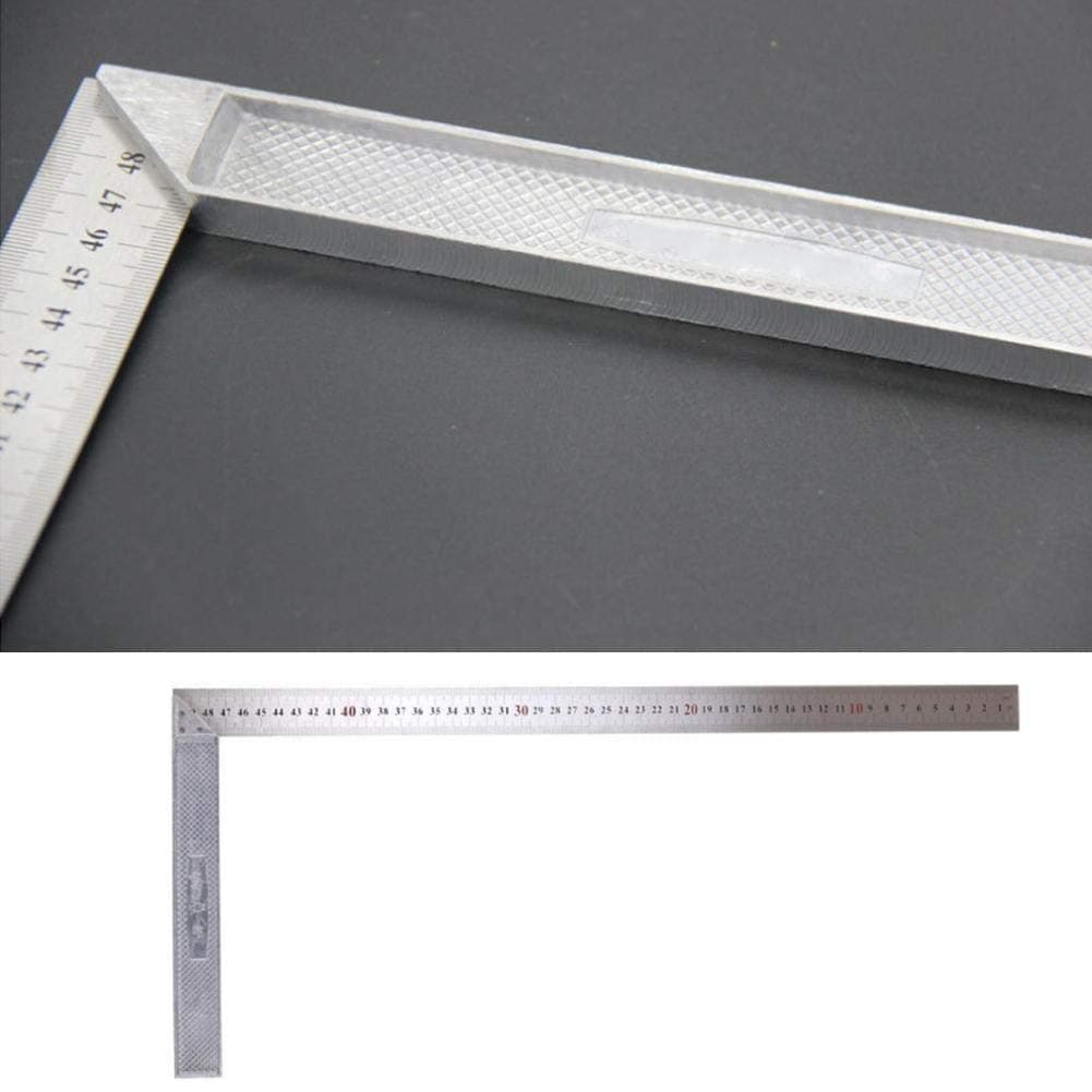Stainless Steel Framing Square Right Angle Ruler L Square Ruler Squares Tools 50 X 12.5 X 1.0cm Stainless Steel L Shape Square Ruler Double-Sided Right Angle Ruler