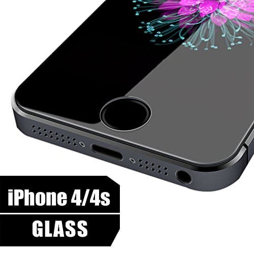 iPhone 4/4S Screen Protector, Samgg Tempered Glass High Clear Anti-scratch Fingerprint Screen Protector for Apple iPhone 4, iPhone 4S ( 3.5 inch Screen )