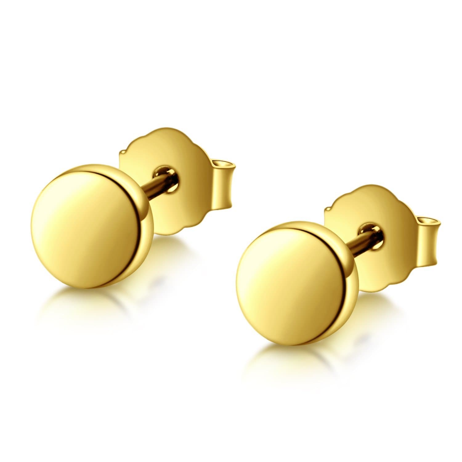 Minimalist Tiny Dot Circle Earrings Sterling Silver Small Round Earrings Everyday Wear