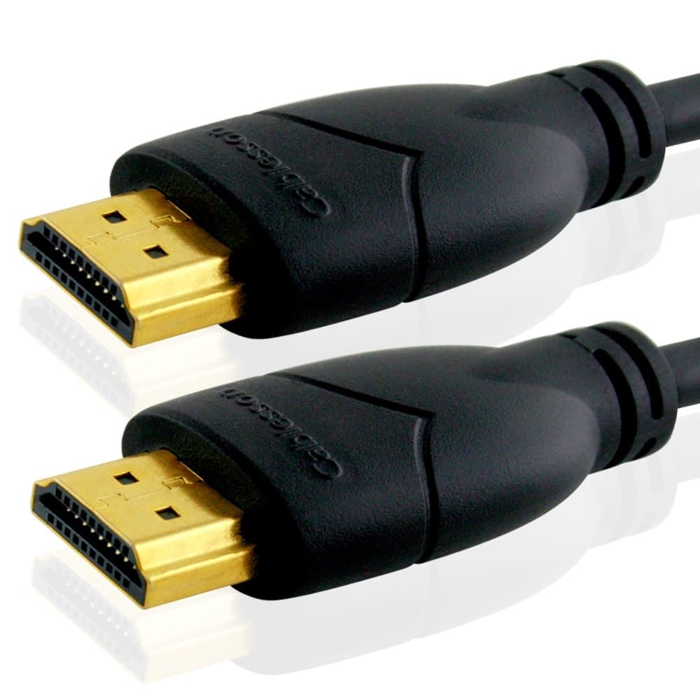 Cablesson Basic 22 ft / 7m High Speed HDMI Cable (HDMI Type A, HDMI 2.1/2.0b/2.0a/2.0/1.4) - 4K, 3D, UHD, ARC, Ultra HD, 2160p, HDR - for PS4, Xbox One, Wii, Sky Q. for LCD, LED, UHD, 4k TVs - Black