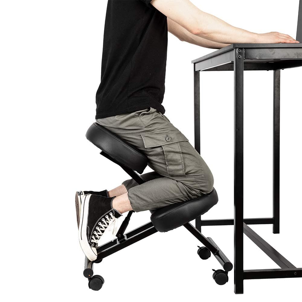 sddfor Ergonomic Kneeling Chair, Adjustable Kneeling Stool, Posture Correcting for Bad Backs, Neck Pain, Spine Tension Relief