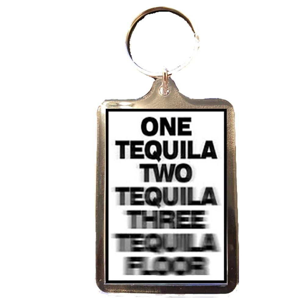 Tequila - Novelty Keyring (1, 2, 3, Floor - Blurred)