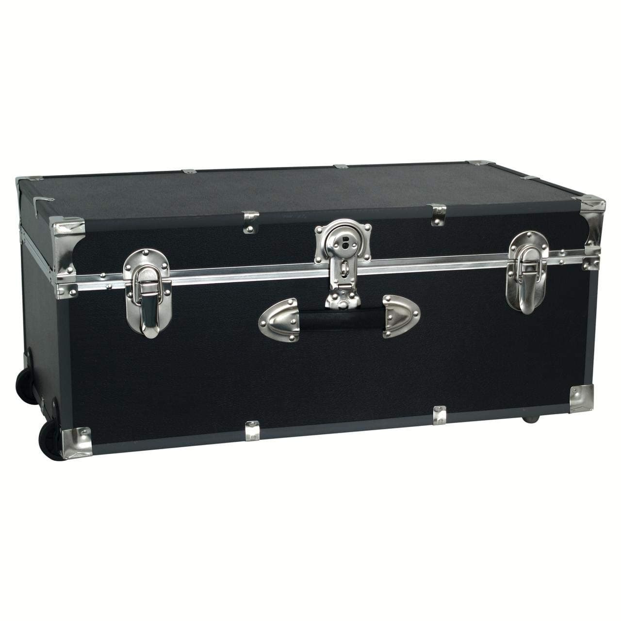 30" Footlocker Trunk with Wheels (Black)