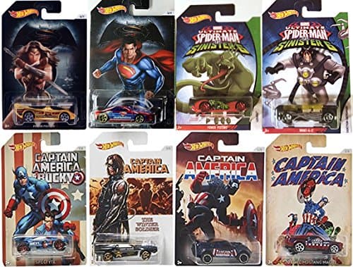 Comic Super Hero Hot Wheels Spider-Man VS Batman Captain America VS Wonder Woman VS Superman Sinister 6 Doctor Octopus - Lizard Ultimate Spider-man / The winter Soldier & Bucky marvel DC universe