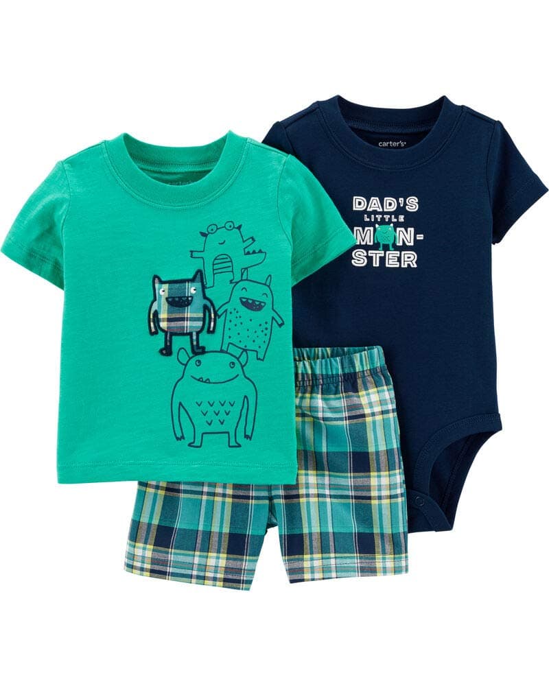 3-Piece Giraffe Little Short Set