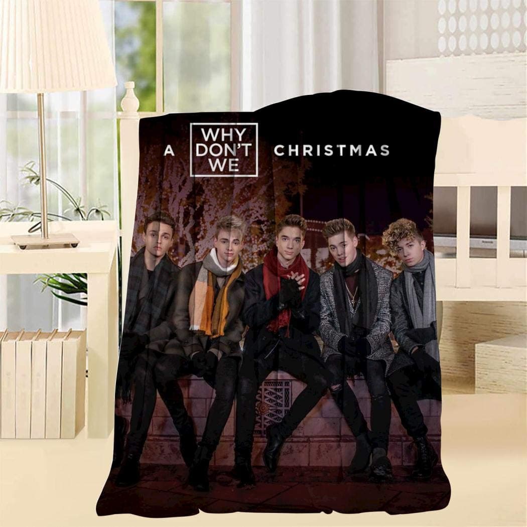 Magicaler Warm Throw Blanket 3D Printed Why-Don't-We Super Lightweight Soft Fuzzy Fleece Blanket for Home/Travel/Sofa Throw 40X50inch