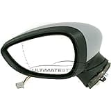 Ultimate Styling Replacement Electric None Power Folding Wing Door Mirror With Heated Glass With Indicator With Primed Mirror Cover Cap Side Of Product Passenger Side (LH)