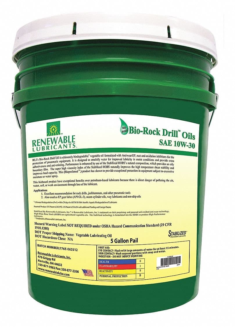 Rock Drill Oil, 5 gal. Container Size