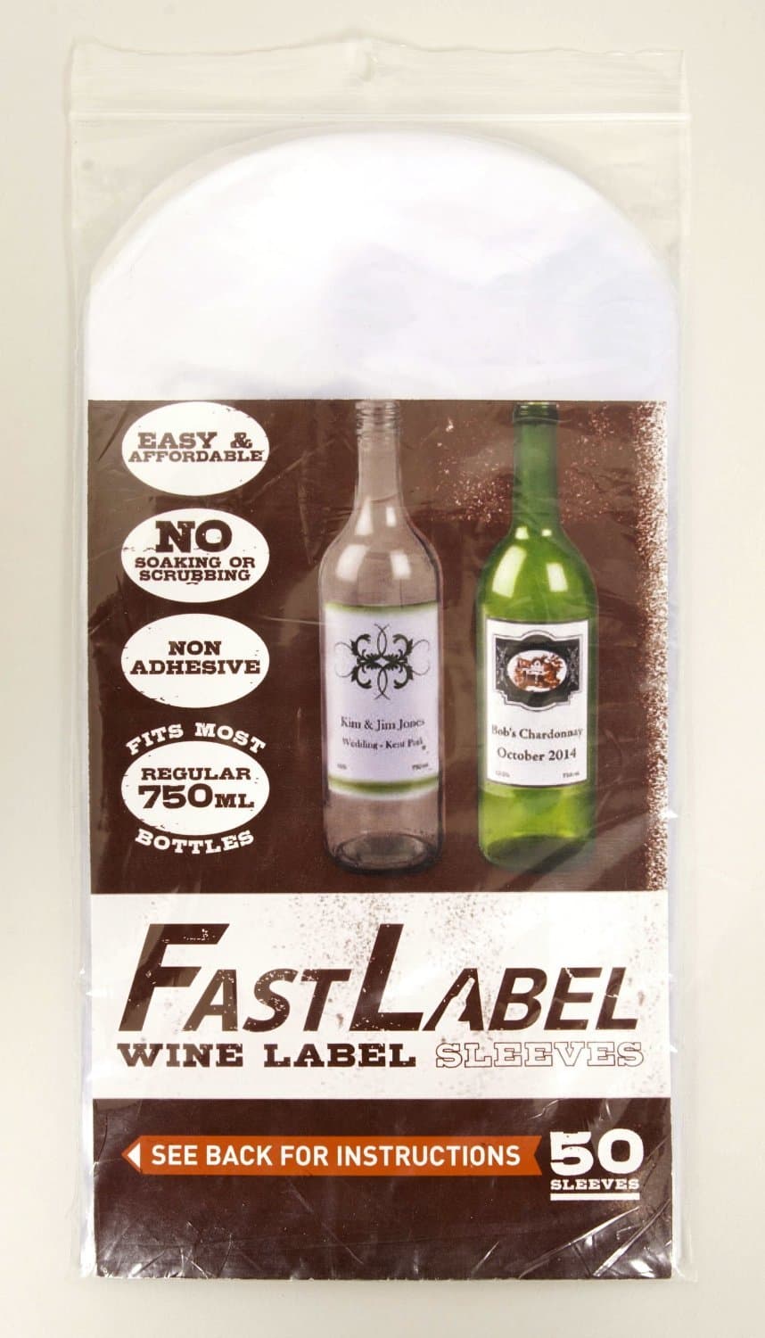 FastLabel Fermentation Accessories - Standard Wine Bottle Labels - Never scrub a bottle again brought to you by FastFerment