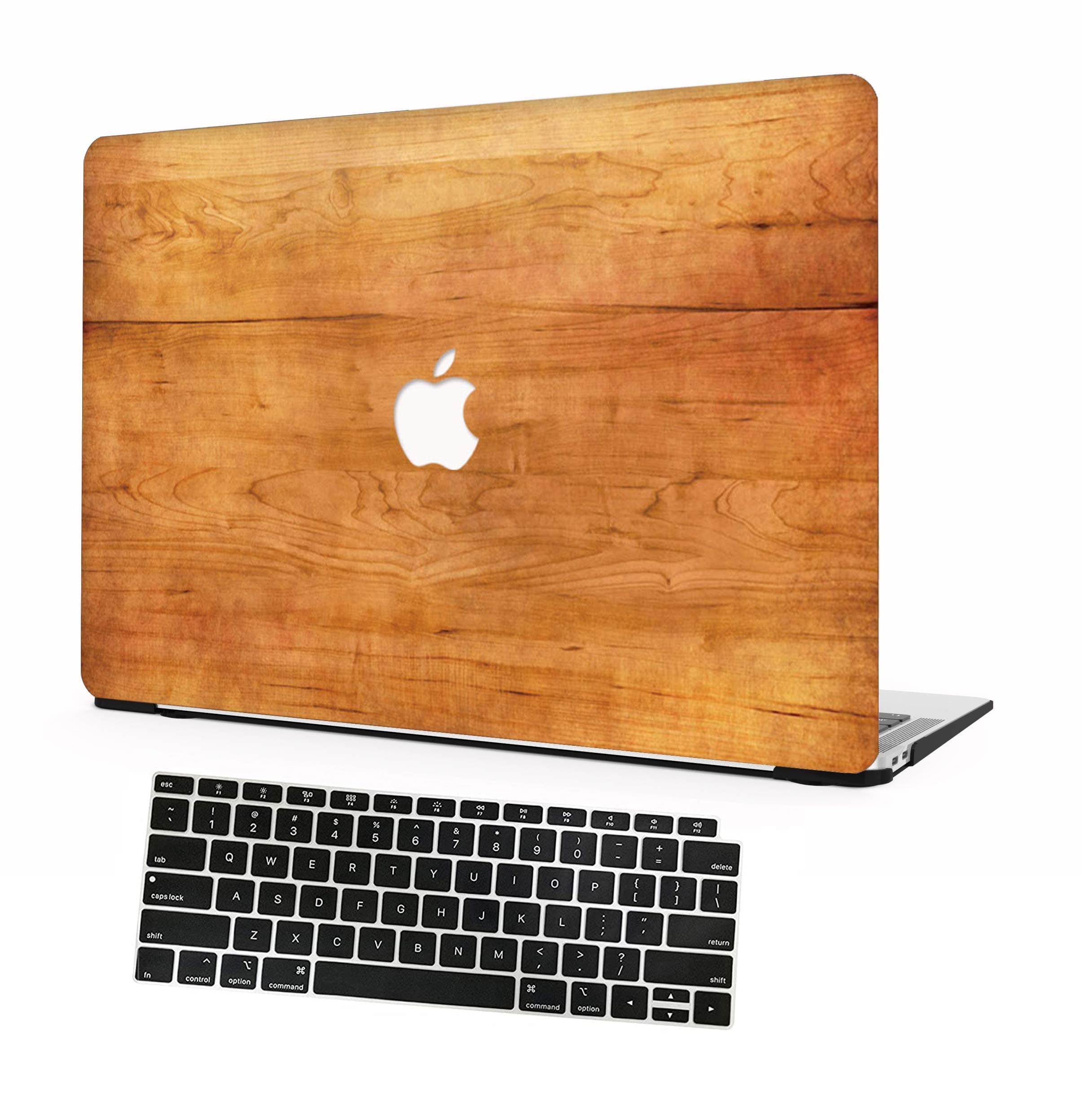 Aomo Wooden Pattern Laptop Hard Shell Plastic Shell Case Cove Adapted For Shell Case Cover for MacBook Pro Retina 15 Inch (Model: A1398) PU Leather Wooden Protective Hard Case
