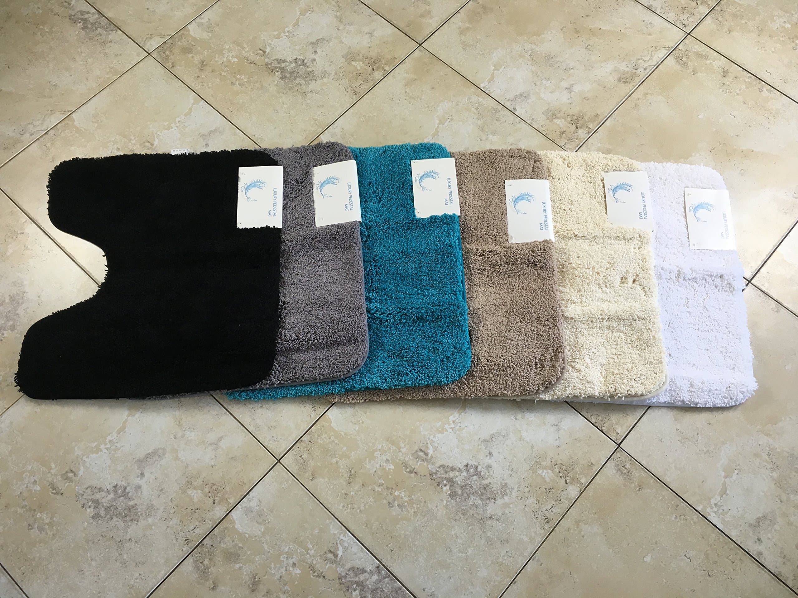 Cazsplash Luxury Microfibre Pedestal Mat (Stone)