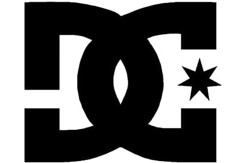 x2 DC car Sticker Decal Black 10cm