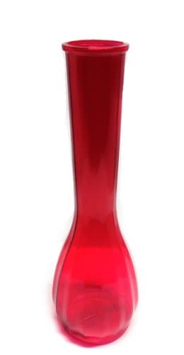 8 1/2in Poly Plastic Red Classic Bud Vase