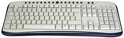 tecnimax httm215 W – Multimedia Keyboard, White and Grey