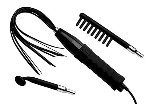 Lynx E-stim Wand with Silicone Attachments - Black